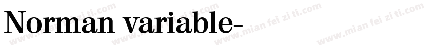 Norman variable字体转换
